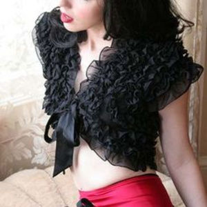 Lisa's Folly Luxe Silk Chiffon Ruffled Bolero